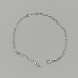 PULSEIRA PRATA CRAVEJADA COM PONTO DE LUZ