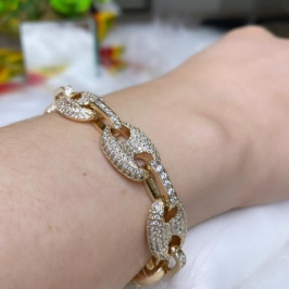 PULSEIRA LACRE CRAVEJADO FECHO GAVETA