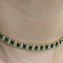 CHOKER RIVIERA VERDE E CRISTAL