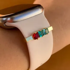 PINGENTE PASSANTE PEDRAS COLORS PARA PULSEIRA DE RELÓGIO