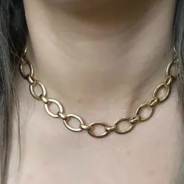 GARGANTILHA ELO OVAL LISO