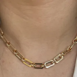 GARGANTILHA ELOS CARTIER GRANDE LISO