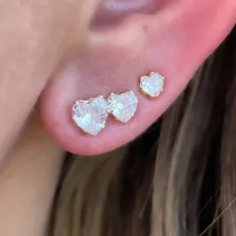 BRINCO TRIO CORAÇÃO ZIRCONIA CRISTAL