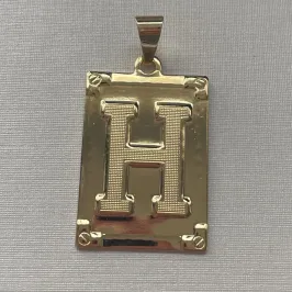 PINGENTE PLACA LETRA 'H'