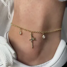TORNOZELEIRA FÉ COM ZIRCONIA