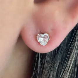 BRINCO CORAÇÃO ZIRCONIA CRISTAL 5MM