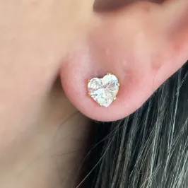 BRINCO CORAÇÃO ZIRCONIA CRISTAL 6MM