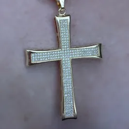 PINGENTE CRUZ CRAVAJADA GRANDE