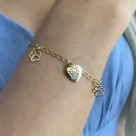 PULSEIRA CORAÇÃO GATINHO E PATINHA