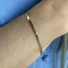 PULSEIRA FIO LAMINADO FINO 3.0MM