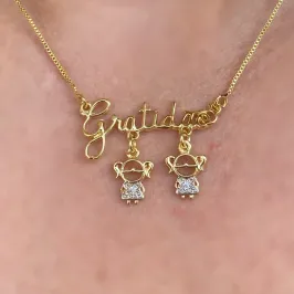 GARGANTILHA GRATIDÃO 2 FILHOS