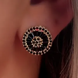 BRINCO PIZZA ZIRCONIA NEGRA
