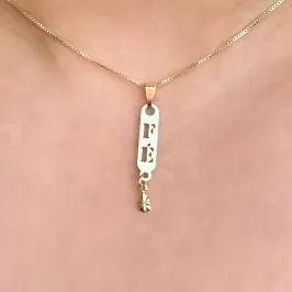 GARGANTILHA PLACA FÉ VAZADA