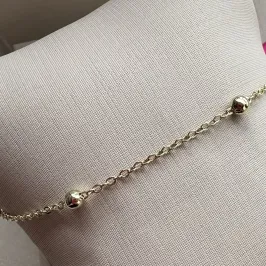 PULSEIRA BOLINHA ELO CADEADO INFANTIL