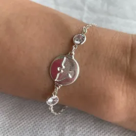 PULSEIRA PRATA ESPITRO SANTO COM ZIRCONIAS