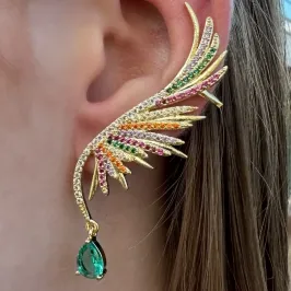 BRINCO EAR CUFF ASA CRAVEJADA COLORS