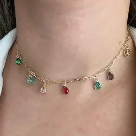 CHOKER CARTIER GOTAS COLORS
