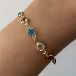 PULSEIRA PEDRAS COLORIDAS