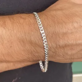 PULSEIRA PRATA GRUMET FLAT FIO 120