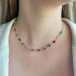 CHOKER PEDRAS COLORIDAS