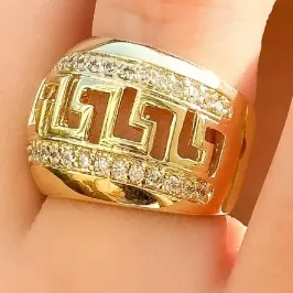 ANEL CRAVEJADO VERSACE INSPIRAÇÃO