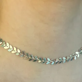 CHOKER PRATA ESCAMA