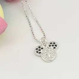 PULSEIRA PRATA INFANTIL MIKEY CRAVEJADO