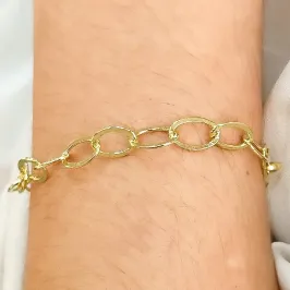 PULSEIRA ELO OVAL VAZADO
