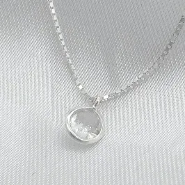 GARGANTILHA PRATA PONTO DE LUZ CRISTAL