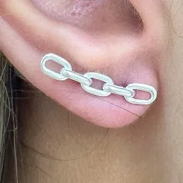 BRINCO PRATA ELO CARTIER