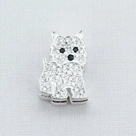 PINGENTE PRATA CACHORRO CRAVEJADO PARA PULSEIRA PANDORA