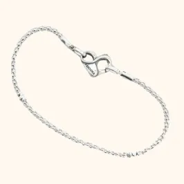 PULSEIRA PRATA PANDORA FECHO CORAÇÃO