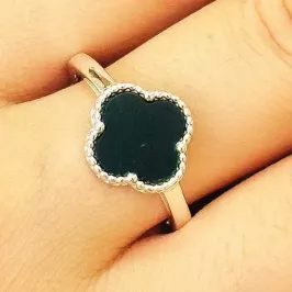 ANEL PRATA ALHAMBRA VAN CLEEF PEDRA ONIX