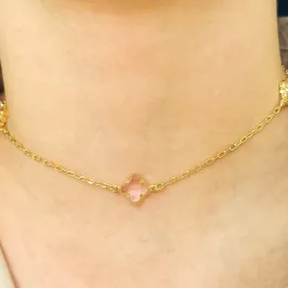 CHOKER ALHAMBRA PEDRA ROSA