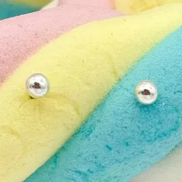 BRINCO PRATA BOLINHA 3MM COM TARRAXA BABY