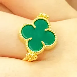 ANEL ALHAMBRA VAN CLEEF PEDRA VERDE DUPLA FACE