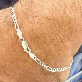 PULSEIRA PRATA GRUMET CURTA FLAT F080