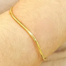 BRACELETE LISO ONDULADO FINO