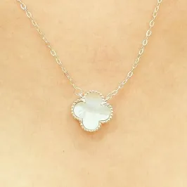 GARGANTILHA PRATA ALHAMBRA VAN CLEEF MADRE PEROLA