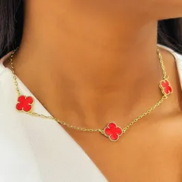 CHOKER ALHAMBRA VAN CLEEF VERMELHO