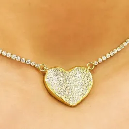 CHOKER RIVIERA CORAÇÃO CRAVEJADO