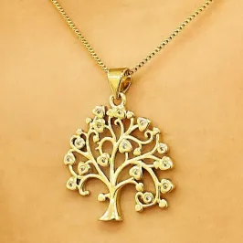 GARGANTILHA ARVORE DA VIDA COM ZIRCONIAS