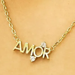 GARGANTILHA CADEADO AMOR COM ZIRCONIA
