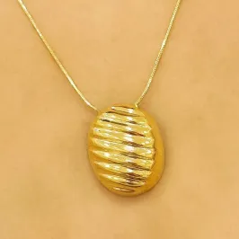 COLAR OVAL TEXTURIZADO