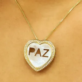 GARGANTILHA  PAZ CRAVEJADA MADRE PEROLA