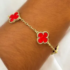 PULSEIRA ALHAMBRA VAN CLEEF VERMELHO