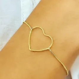 PULSEIRA VENEZIANA CORAÇÃO VAZADO