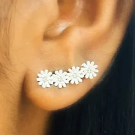 BRINCO PRATA EAR CUFF FLOR
