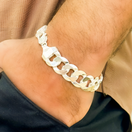 PULSEIRA PRATA GRUMET FLAT F400