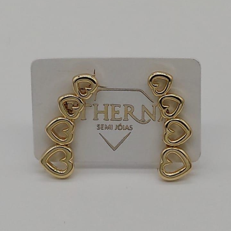 BRINCO EAR CUFF CORAÇÃO VAZADO